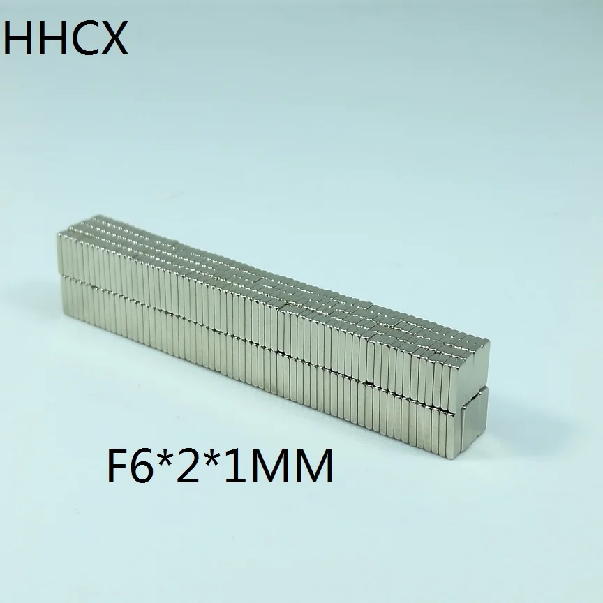 10 шт. магнит 6x2x1 мм N35 Сильный квадратный NdFeB редкоземельный магнит 6*2*1 мм неодимовые магниты 6 мм x 2 мм x 1 мм