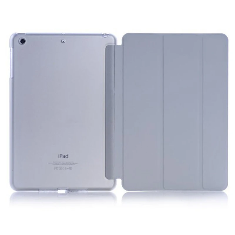 Gray Ультратонкий Магнитный чехол Smart Cover из искусственной кожи чехол-подставка для Apple Ipad Mini 1 2 3 с дисплеем retina+ Бесплатный подарок стилус - Цвет: Gray