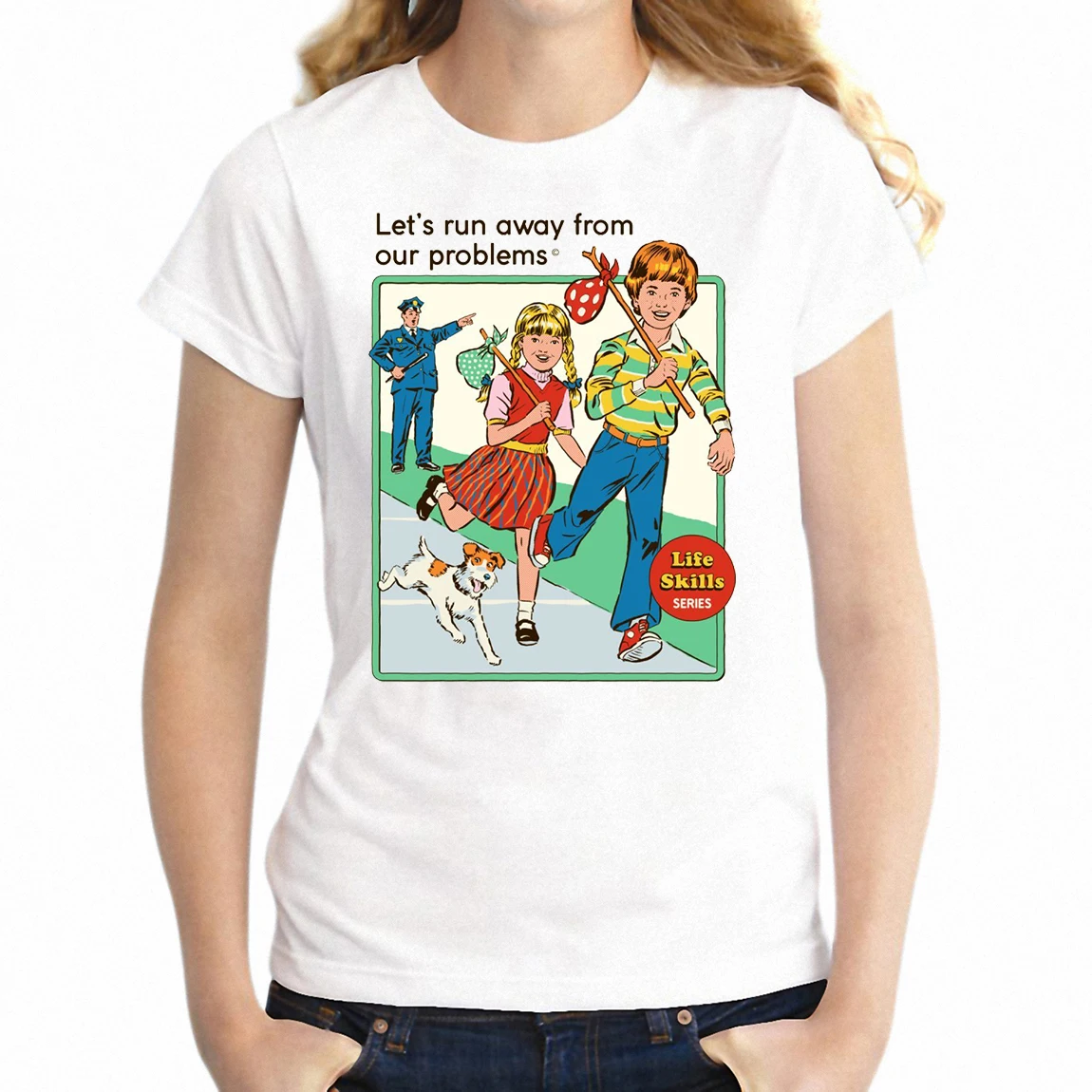 Женская футболка с темным юмором сухого юмора Alien Abduction Nostalgia 80s Awesome Drawing Girl's Tee |