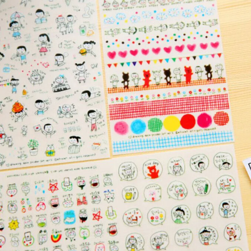 Набор прозрачных стикеров 6 листов в упаковке|sticker transparent|sticker oraclesticker book |