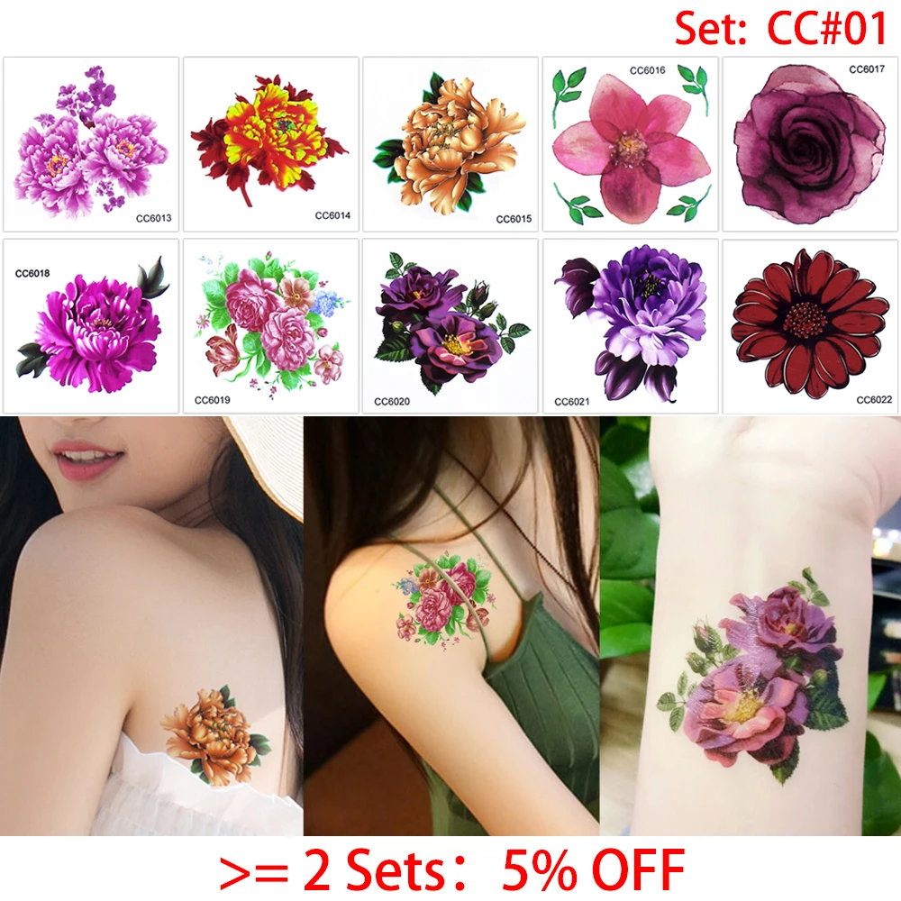 glaryyears 6*6cm 10 Pieces/lot Temporary Tattoo Stickers Beauty Body Makeup Waterproof Halloween Art Bloody Cool Absurd Tattoos | Красота и