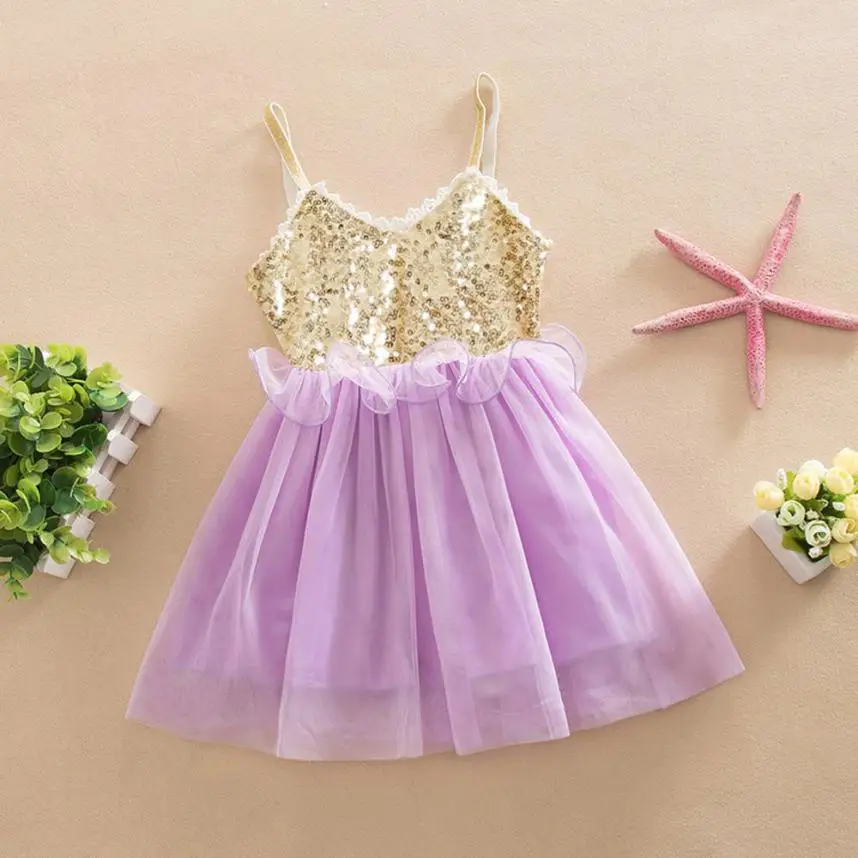 LONSANT платья; vestidos mujer; вечерние платья без рукавов с блестками; vestido de festa infantil; модная одежда для маленьких девочек; Прямая поставка