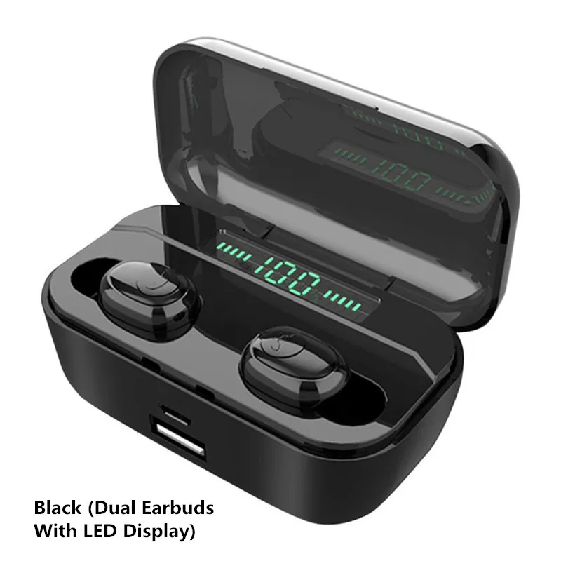 White ears digital G6S двойной bluetooth 5,0 TWS светодиодный наушник с цифровым дисплеем IPX7 глубокая Водонепроницаемая бинауральная гарнитура с зарядным устройством 3500 мАч - Цвет: White ears digital