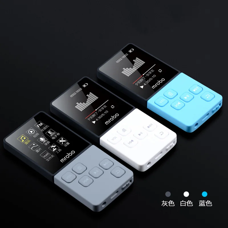 MP4 плеер Mrobo портативный цифровой аудиоплеер с экраном 1 8 дюйма FM электронная