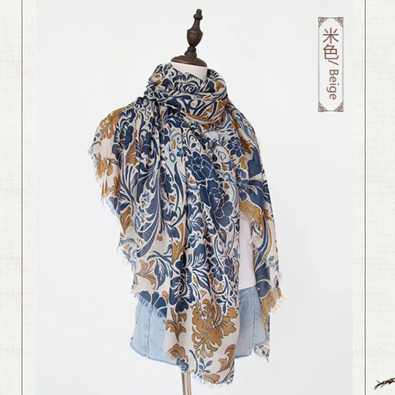 

Hot sale fashion soft viscose print flower winter scarf foulard shawl wraps tassels Muslim hijabs bandana 10pcs/lot