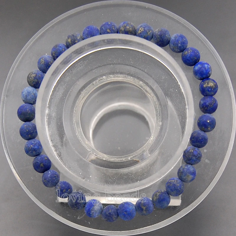 10 шт./лот матовые натуральные драгоценные камни Лазурит Круглые бусины