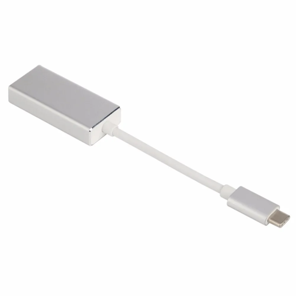 Адаптер USB Type C для DisplayPort из алюминия с разъемом Male DP Female поддержка 4K UHD