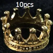 10pcs Lcrown GD Кавайная Королевская корона для украшения своими руками, милые королевские короны, аксессуары для рукоделия - Цвет: 10pcs Lcrown GD