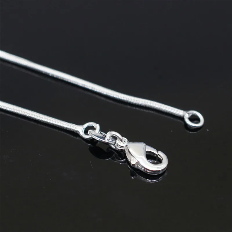 Привлекательный 1 мм змея цепи серебряный узор Necklaces16 ~ 30 дюймов для леди женщина
