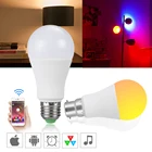 Dimmable RGBW праздничный светильник s B22 E27 LED светильник s декоративная умная лампа Bluetooth звуковой светильник s Кристальный декоративный светодиодный светильник