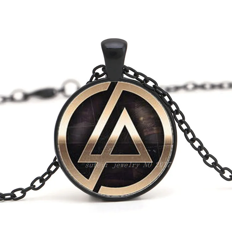 От 1 шт., модная подвеска с логотипом Linkin Park, Ювелирное стекло Linkin Park, купольная подвеска, аксессуары для женской одежды - Окраска металла: black2