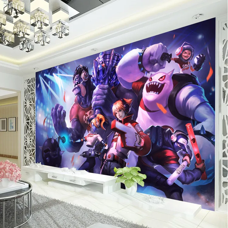 

League of Legends Photo Wallpaper Game Wall Mural Custom Silk Wallpaper Art decoration Boys Bedroom Children room Room Decor LOL