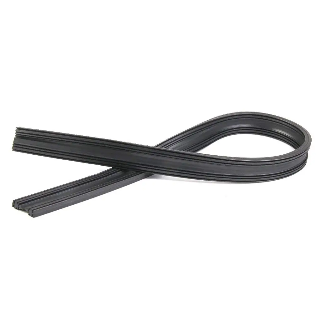 2Pcs 28'' 26'' 24'⟊r Bus Rubber Universal Bracketless Frameless Windshield Wiper Wash Blade Refill Replacement |