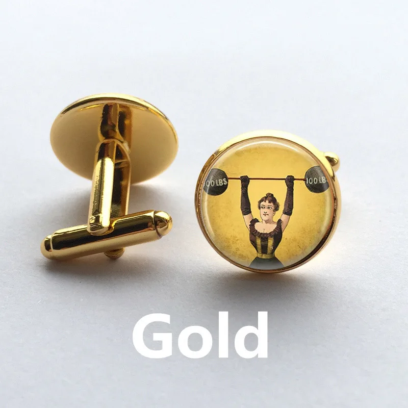 Стимпанк сильная женщина винтажное Ювелирное Украшение Цирк запонки в стиле