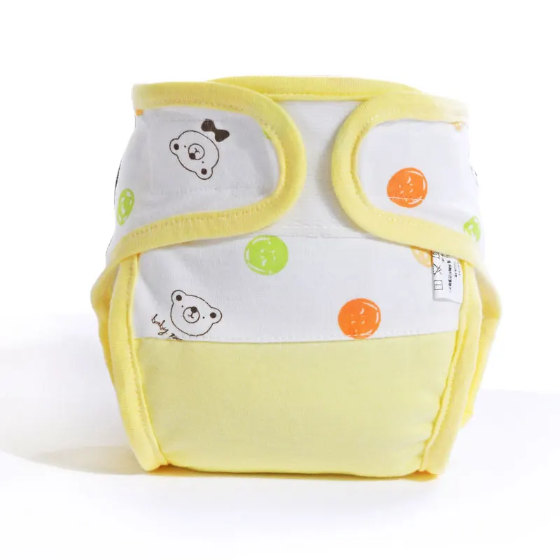 Waterproof Yellow Хлопковые подгузники с карманами для новорожденных, герметичные Детские тренировочные штаны, дышащие многоразовые летние тканевые подгузники для младенцев, моющийся подгузник - Цвет: Waterproof Yellow