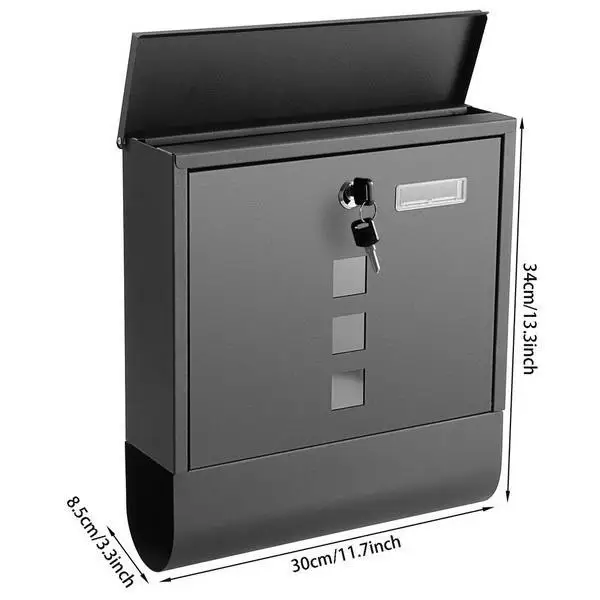 Настенный почтовый ящик вертикальный замок падение для газет передний крыльцо