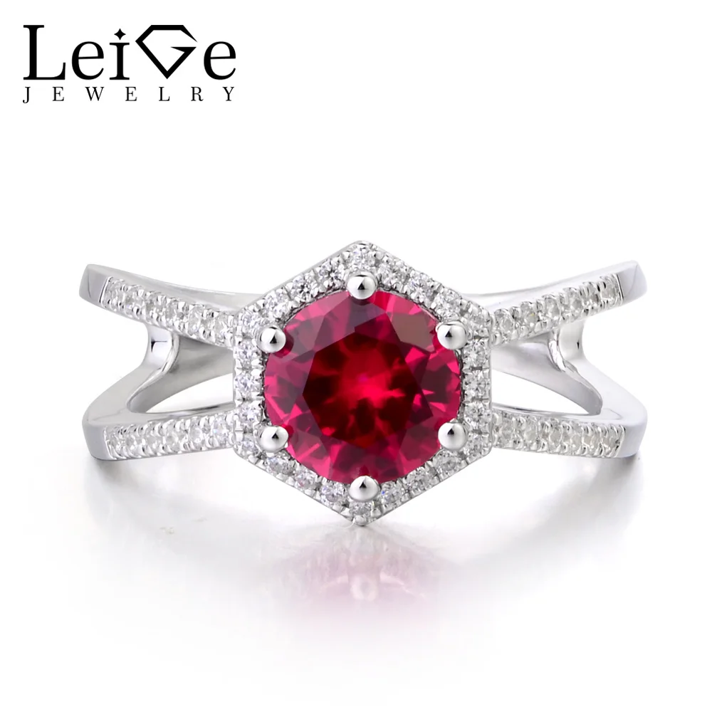 Лаборатория Leige ювелирные изделия рубиновое кольцо обещает кольца из настоящего