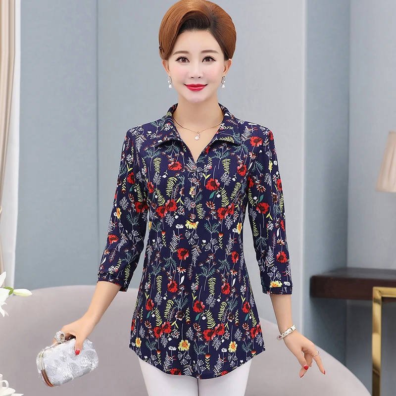 2019 женская летняя новая свободная рубашка большого размера модная с принтом