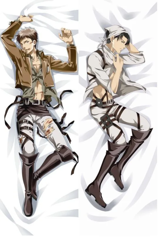 P Аниме Shingeki no Kyojin Подушка «Dakimakura» чехол Чехол атака на Титанов Levi Rivaille обнимающие постельные принадлежности для тела наволочка s чехлы - Цвет: P
