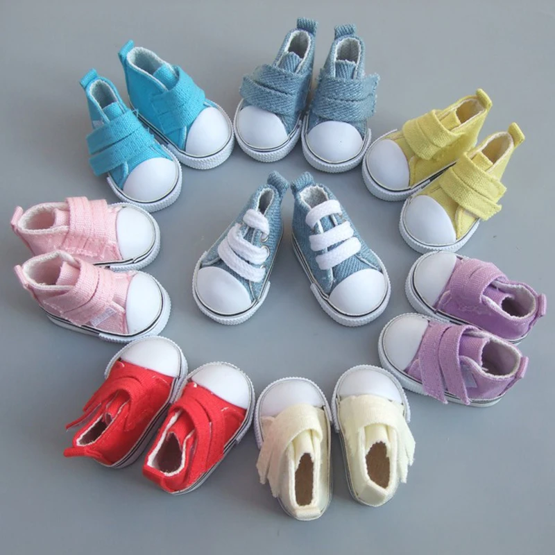 Джинсовые кроссовки обувь для русской куклы 5 см парусиновая BJD мини игрушечная