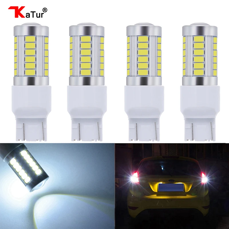 4 шт. T20 W21W светодиодный W21/5W 7440 7443 33SMD фонарь для автомобильного тормоза заднего