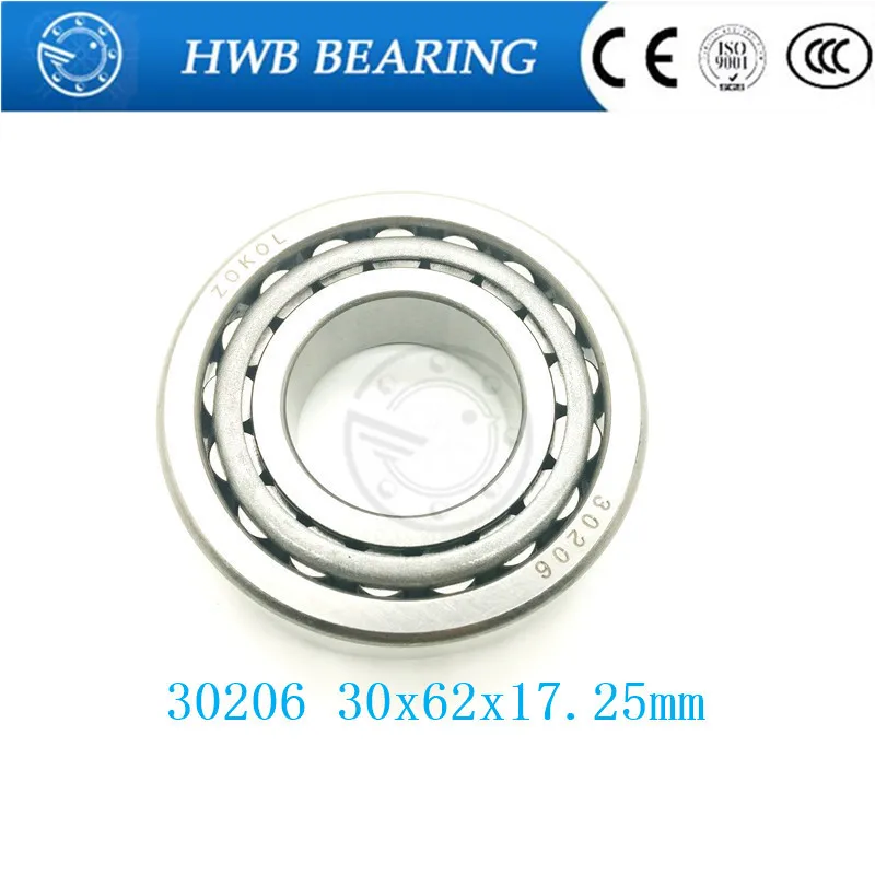

Free Shipping Taper Roller bearing 30206 30x62x17.25mm 30207 35x72x18.25 30208 40x80x19.8 Tapered roller bearings, single row