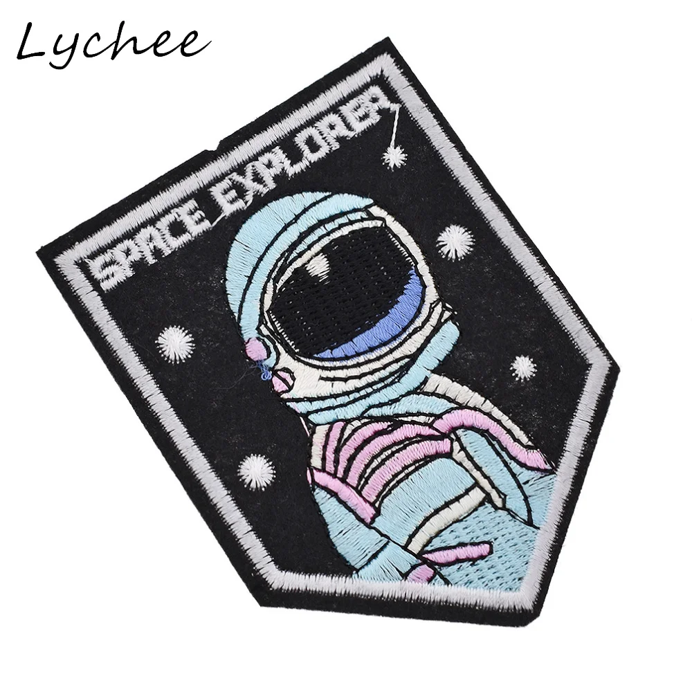Lychee креативная нашивка с космонавтом швейная железная вышитая аппликация для