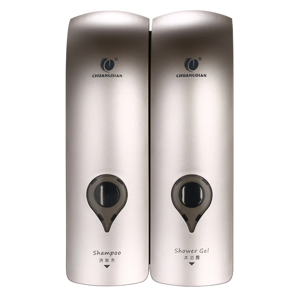 Two pcs 300ML 300 мл* 2 самоклеющийся дозатор для мыла настенный ручной дозатор для мыла для ванной комнаты гель для душа жидкий шампунь дозатор держатель - Цвет: Two pcs 300ML