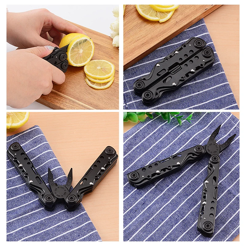13 in 1 Stainless Steel Multifunctional Pliers With Nylon Sheath Multi Purpose Tool for Survival Camping Multitool Plier Knifes