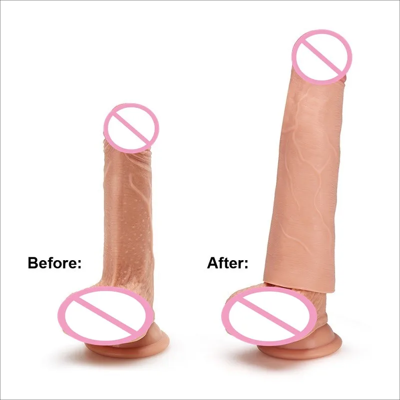 Lovetoy 17.8 см 100% силиконовые рукава пениса в пенис кольца супер реалистичные