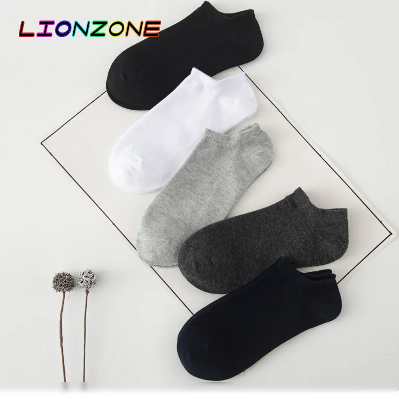 Мужские хлопковые носки LIONZONE Белые Повседневные сетчатые тонкие дышащие без