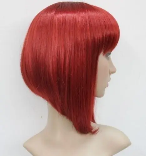 jj 002743fashion cute BOB red short straight women's full wig |