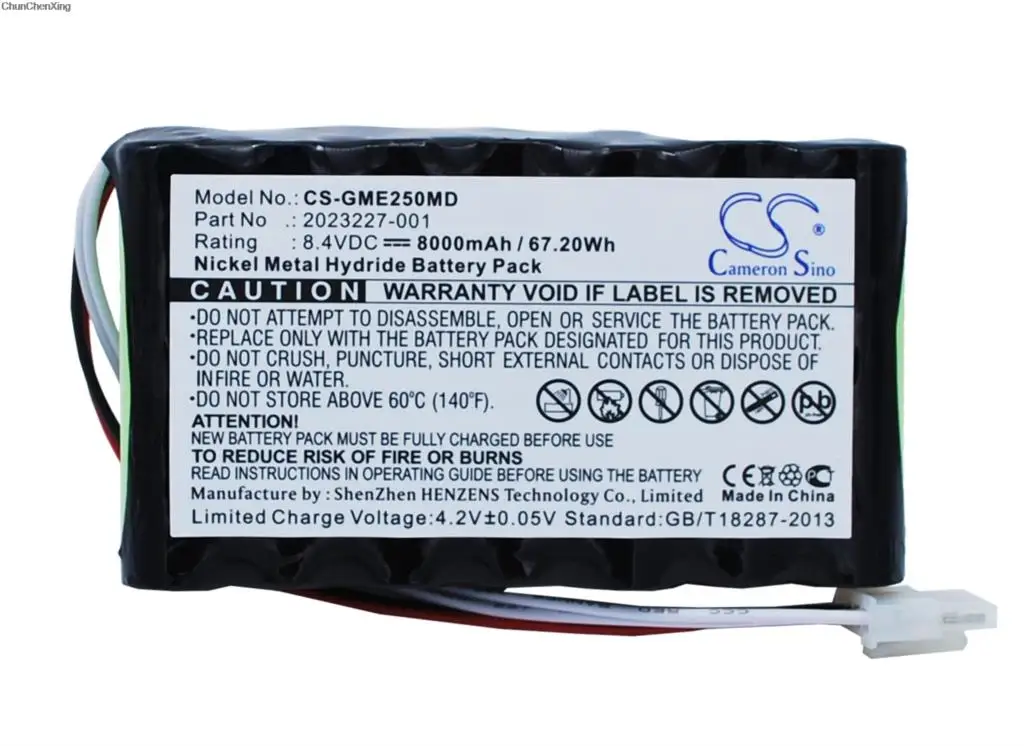 Cameron Sino 8000 мАч аккумулятор 2023227 001 2023852 029 AMED2250 N1082 для GE Dash 2500|Цифровые аккумуляторы|
