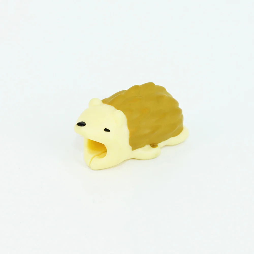 Hedgehog Shape Прекрасный мультфильм зарядный кабель протектор для iPhone iPad Телефон планшеты usb линия зарядки животных стиль кабель укуса Winder Cover - Цвет: Hedgehog Shape
