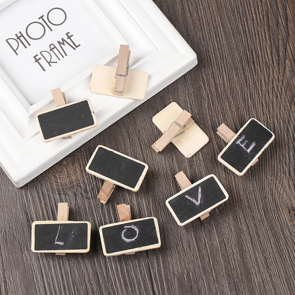 10 шт./компл. Мини Доска для заметок доска записей деревянная подставка знак
