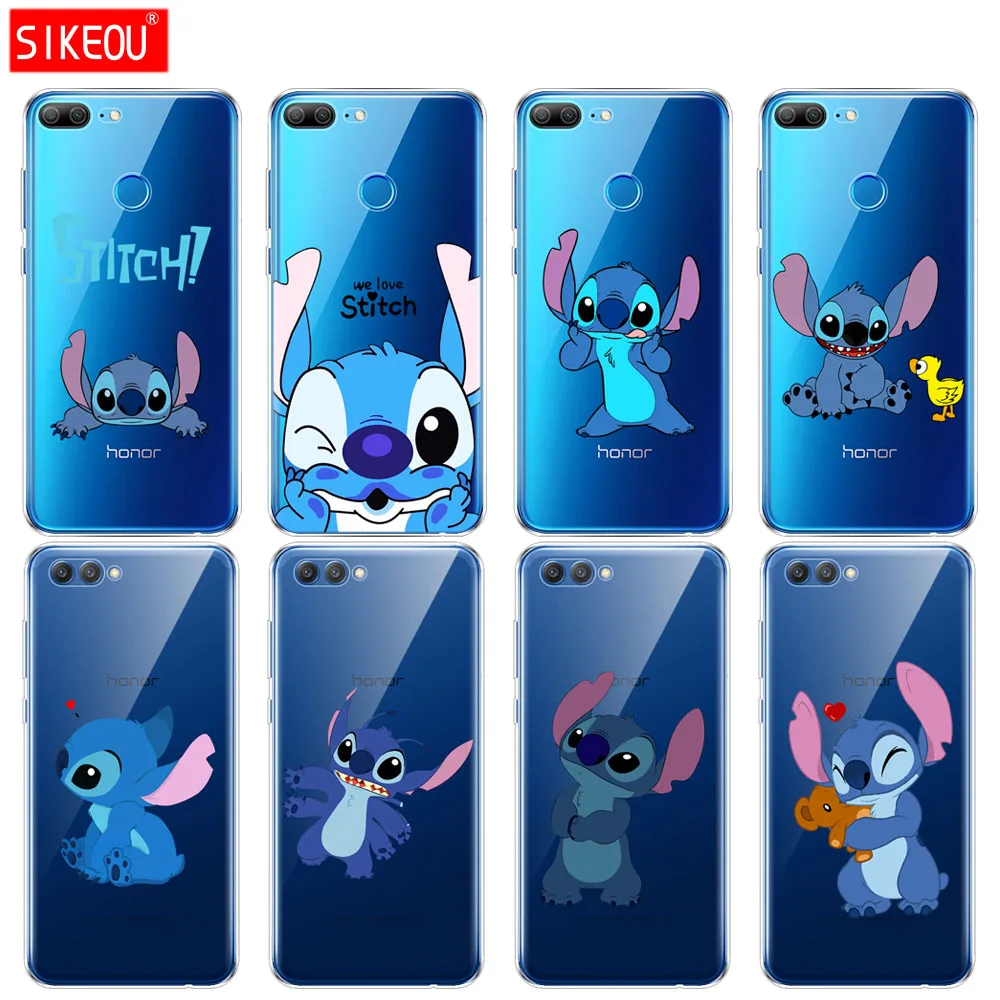 Silicone Cover phone Case for Huawei Honor 10 V10 3c 4C 5c 5x 4A 6A 6C pro 6X 7X 6 7 8 9 LITE hollow out cartoon Lilo Stitch |
