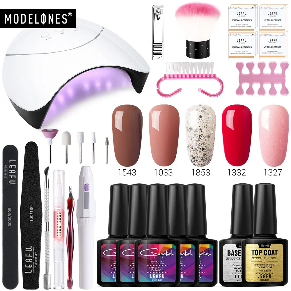 Modelones 20 шт./лот электрическая дрель УФ гель для ногтей лак Led лампа Наборы!