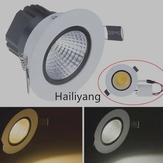 Новинка Встраиваемый светодиодный светильник с регулируемой яркостью cob 5 Вт 7 9 12