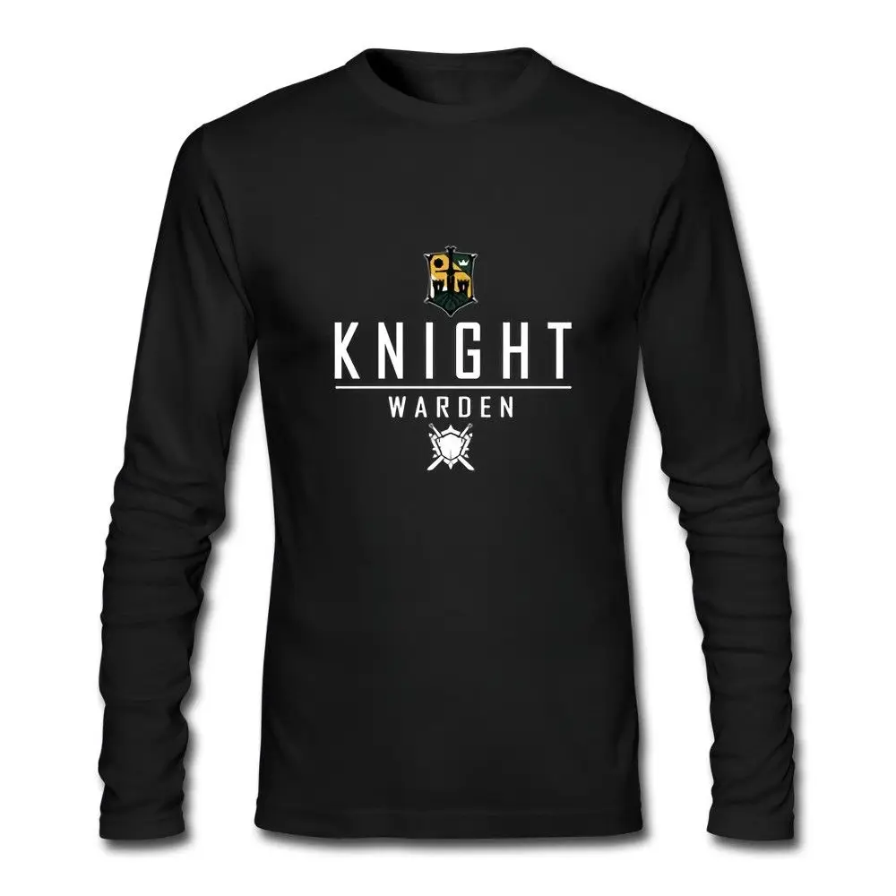Новый для Honor Gaming Hoodie рыцарь Warden с длинным рукавом черная футболка Размеры XS