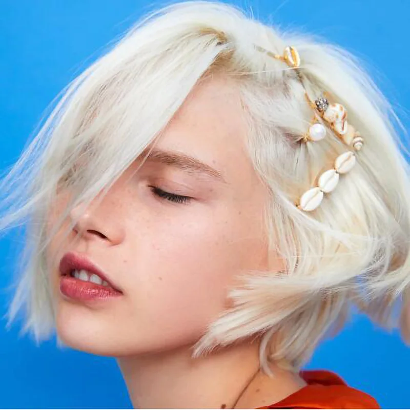 Женские заколки для волос в морском стиле металлические золотистые шпильки