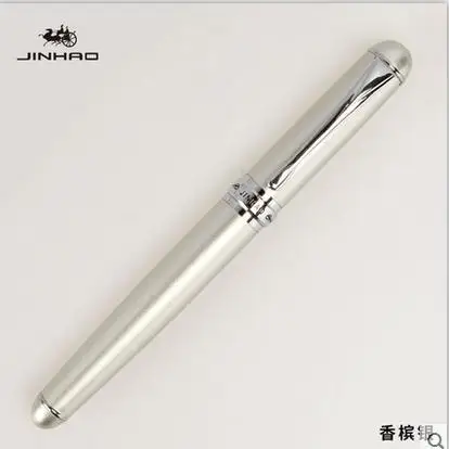 Новинка JINHAO X750 Высококачественная Серебристая гладкая Роскошная/брендовая/чернильная/стальная/перьевая ручка 18KGP перо с широким основанием ручек - Цвет: F