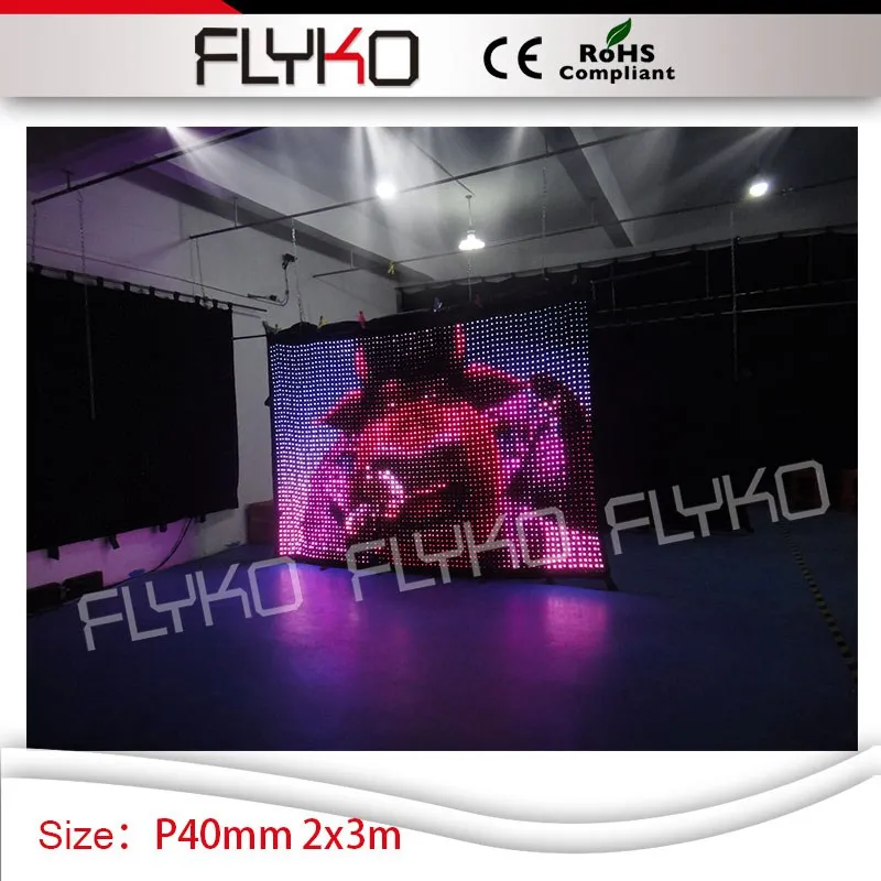 Светодиодные занавески P4cm 2 м * 3 со светодиодным интервалом для ТВ шоу