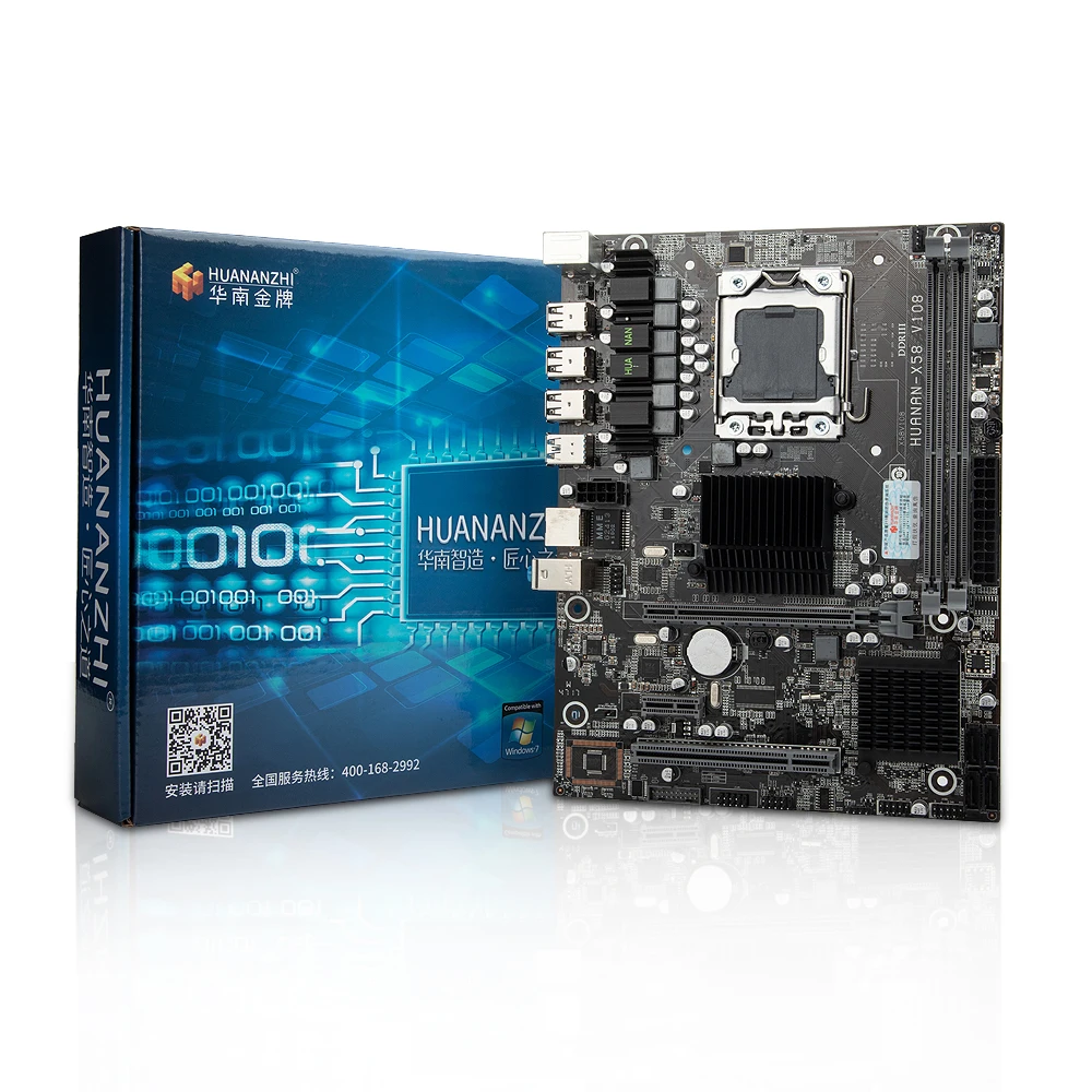 Хорошее качество HUANAN ZHI X58 Материнская плата с ЦП Intel Xeon X5675 3,06 ГГц 16 г(2*8 г) REG ECC память GPU видеокарта GTX750Ti 2GD5