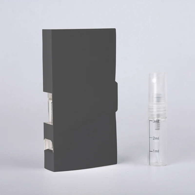 with black card Печать логотипа 100 шт./лот 3 мл распылительная бутылка многоразового использования флакон духов с бумажной картой посылка для подарка флакон с образцом духов - Цвет: with black card