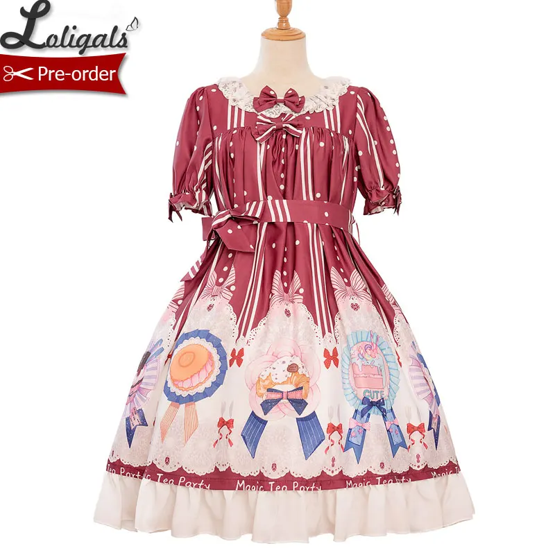 

The Baking Award ~ Sweet Short Sleeve Party Dress Printed Lolita Dress