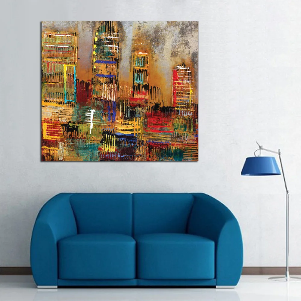 Ручная роспись современное настенное искусство абстрактная ручная работа