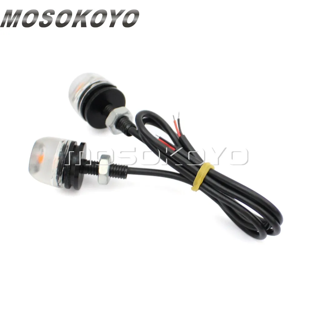 Светодиодный болт для мотоцикла 2 шт. светильник номерного знака SMD янтарный номерной знак Honda Harley Kawasaki