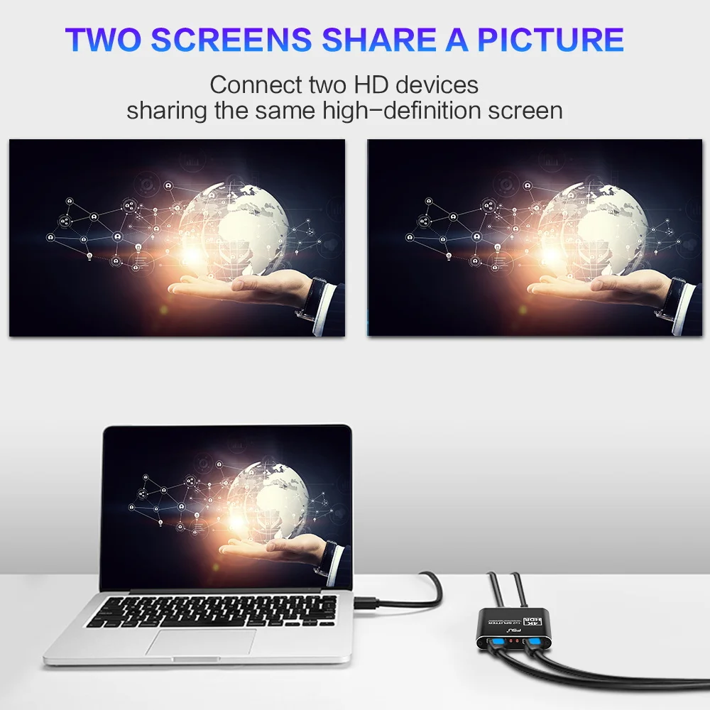 Сплиттер HDMI Full HD 4K видеоконвертер переключатель 1 в 2 выхода усилитель двойной