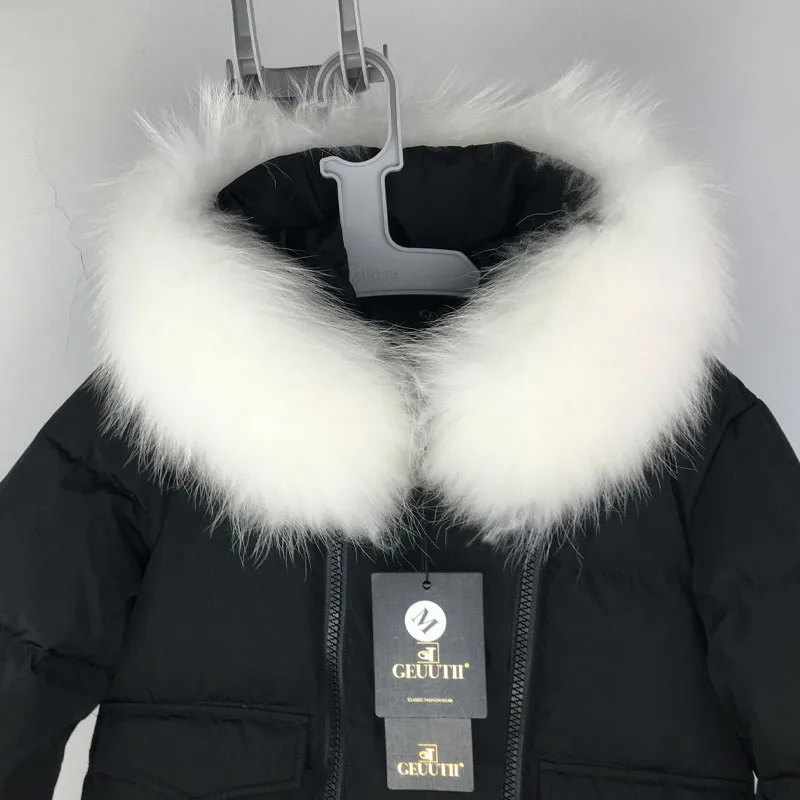 Большой натуральный мех енота 2018 Высококачественная Зимняя парка Женская
