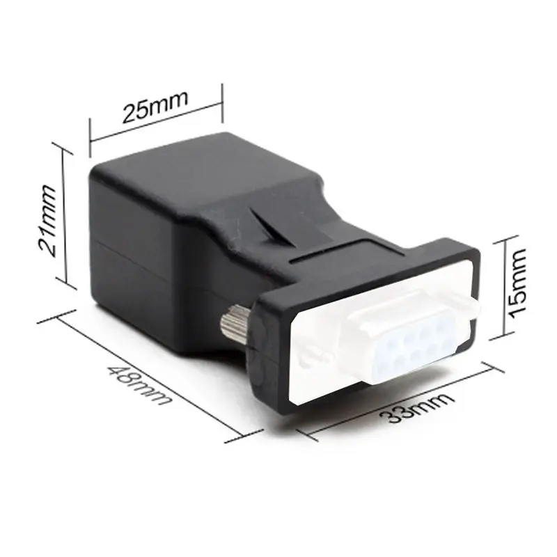 1 шт. DB15 VGA папа к RJ45 гнездовой соединитель расширителя CAT5 5e 6 сетевой кабель